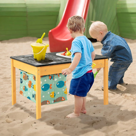 3-in-1 Kids Sand Water Activity Table with Foldable Storage Bin and Cloth Storage Bag