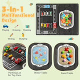 3-in-1 Kids Sand Water Activity Table with Foldable Storage Bin and Cloth Storage Bag