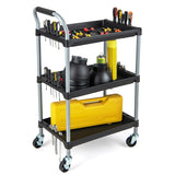 3 Layer Large Capacity Tool Cart Tool Organizer with PP Shelves