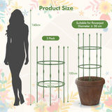 3-Pack Garden Trellis 40"/60" Tall Plant Support Stands with Clips and Ties-S