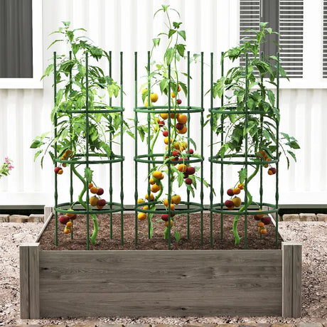 3 Pack 60 inch Adjustable Tall Plant Support Trellis for Climbing Plants