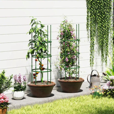 3 Pack 60 inch Adjustable Tall Plant Support Trellis for Climbing Plants