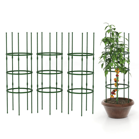 3 Pack 60 inch Adjustable Tall Plant Support Trellis for Climbing Plants