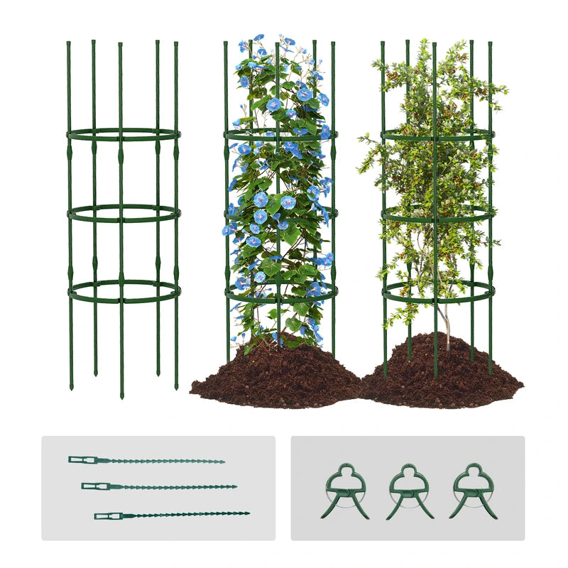 3 Pack 60 inch Adjustable Tall Plant Support Trellis for Climbing Plants