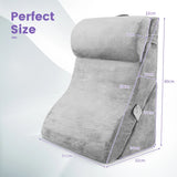 3-piece orthopedic wedge pillow set after surgery against snoring reading pillow gray