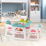 3 parts Child Seating Group with Shelf &amp; Storage Compartment for Reading Ages 1-5 Blue &amp; Pink