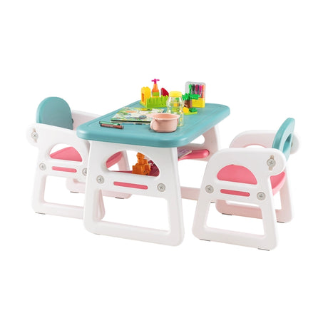 3 parts Child Seating Group with Shelf &amp; Storage Compartment for Reading Ages 1-5 Blue &amp; Pink