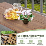 6-Person Outdoor Patio Dining Table Set with 2 Inch Umbrella Hole