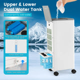 3 Speed Evaporative Air Cooler with Sleep Mode and 3 Wind Mode-Grey