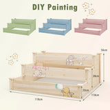 3-Tier Wooden Raised Garden Bed for Backyard Patio Gardening