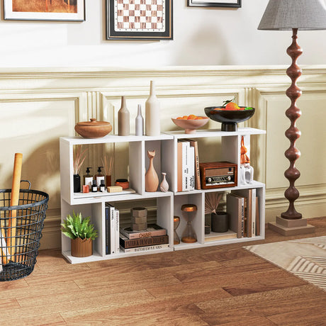 3-Tier Freestanding Bookshelf for Home Office-White