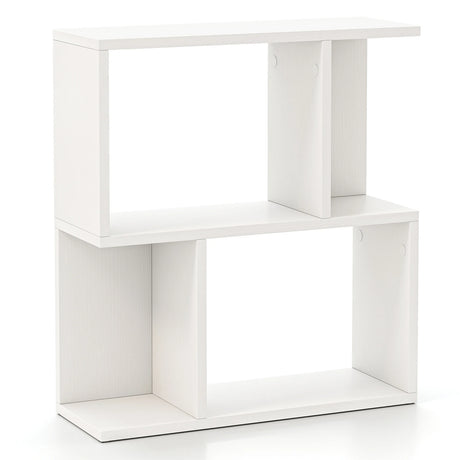 3-Tier Freestanding Bookshelf for Home Office-White