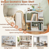 3-Tier Freestanding Bookshelf for Home Office-White