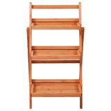 3 Tier Outdoor Wood Flower Folding Pot Shelf Stand