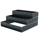 3-Tier Raised Garden Bed with Open ended Base for Vegetable Fruit Flower Herb-Black