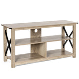 Modern Farmhouse TV Stand Entertainment Center for TV's up to 55-Inch with Open Shelves