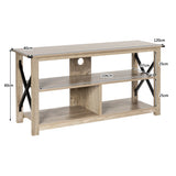 Modern Farmhouse TV Stand Entertainment Center for TV's up to 55-Inch with Open Shelves