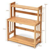 3 Tier Bamboo Spice Rack Storage Shelves for Kitchen Counter Storage