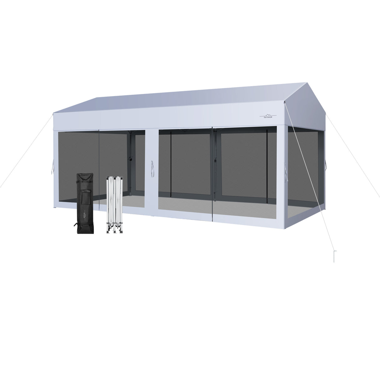 10 x 20 Feet Pop up Canopy Tent with Removable Sidewalls for Party-White