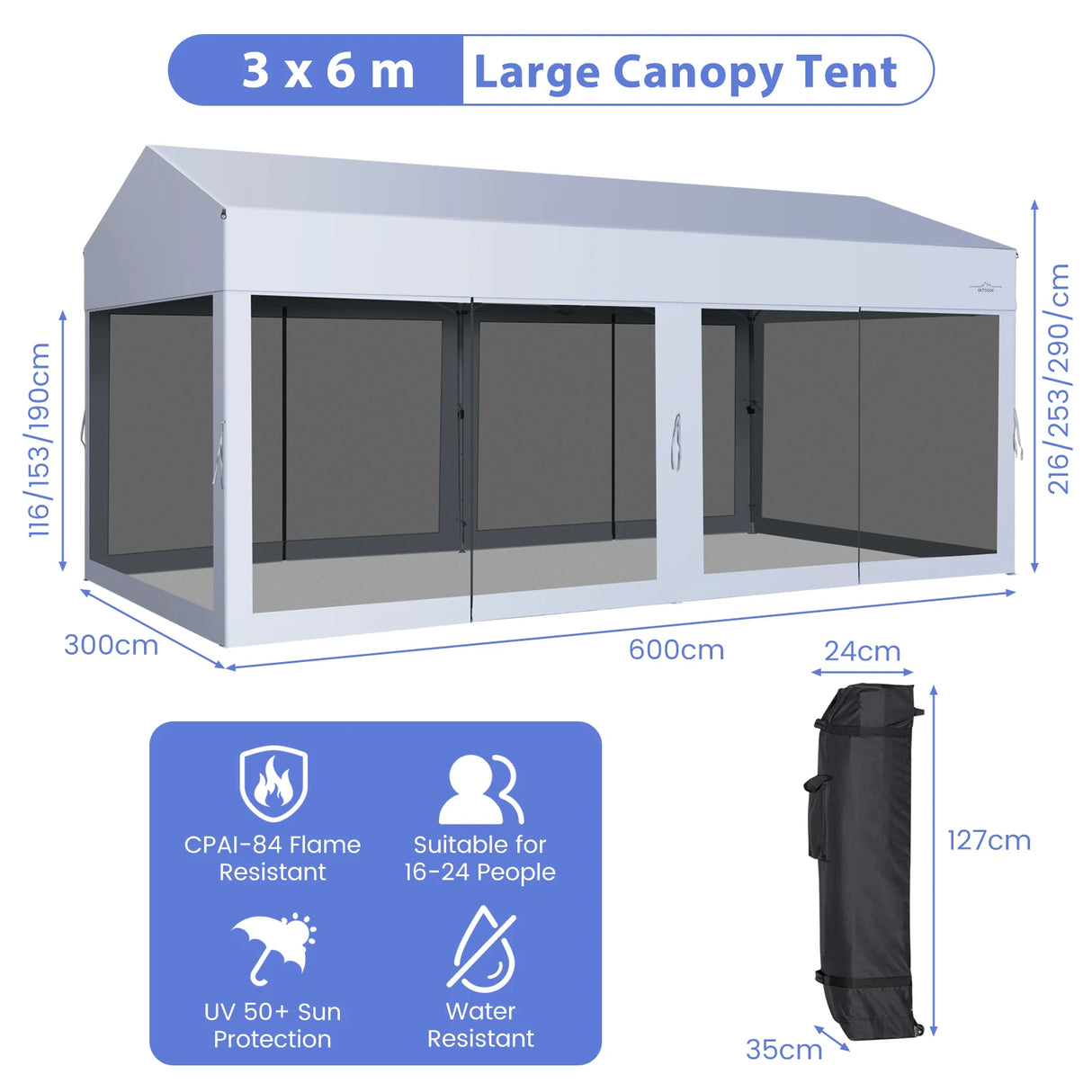 10 x 20 Feet Pop up Canopy Tent with Removable Sidewalls for Party-White