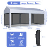 10 x 20 Feet Pop up Canopy Tent with Removable Sidewalls for Party-White