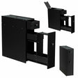 Freestanding  Slim Bathroom Storage Cabinet with Slide-out Drawers for Small/ Narrow Bathroom-Black