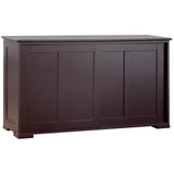 Freestanding Storage Cabinet with Sliding Door for Kitchen-Brown