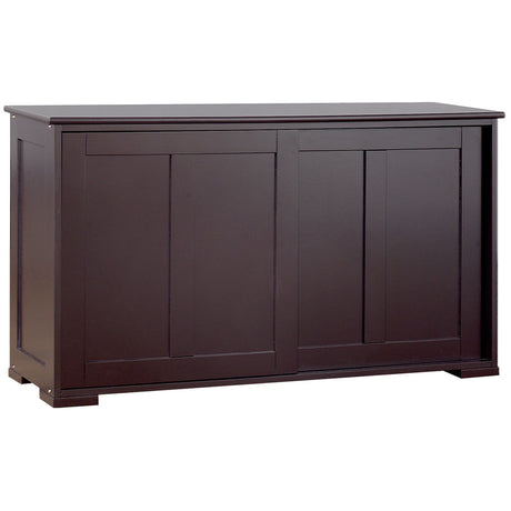 Freestanding Storage Cabinet with Sliding Door for Kitchen-Brown