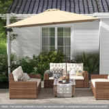 300cm Patio Cantilever Umbrella with 360 Rotation and Adjustable Tilt-Beige