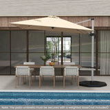 300cm Patio Cantilever Umbrella with 360 Rotation and Adjustable Tilt-Beige
