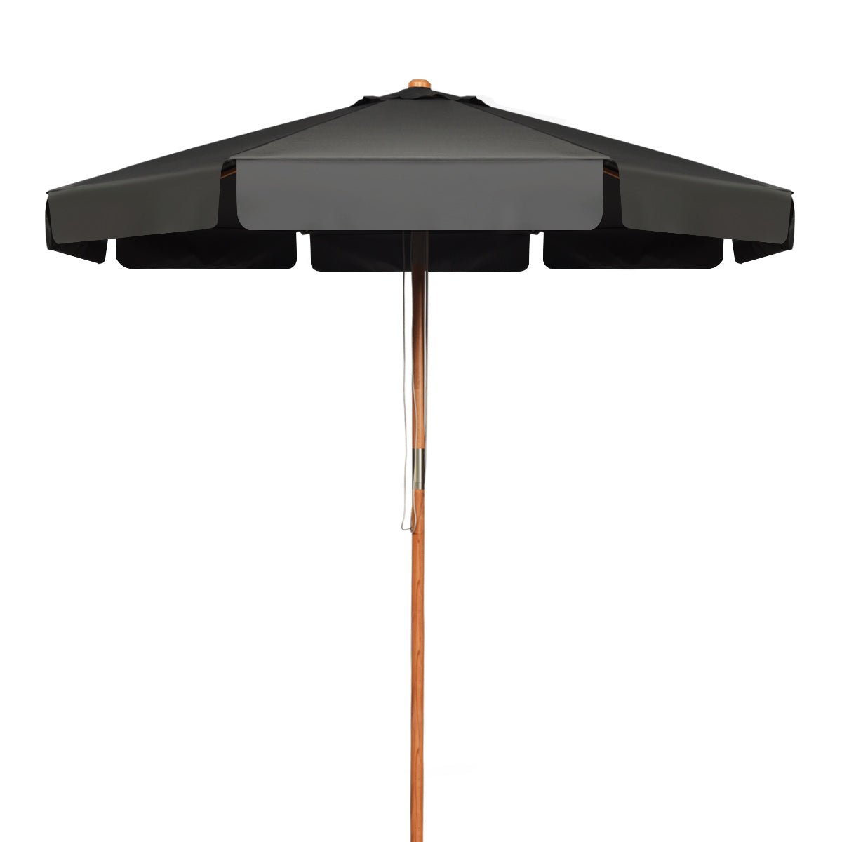 300 CM Patio Market Table Umbrella with Adjustable Height and Angle-Black