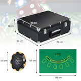 14 Gram Poker Chips 300 Pieces Casino Poker Chip Set-Black