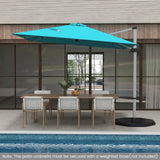 300cm Patio Cantilever Umbrella with 360 Rotation and Adjustable Tilt-Blue