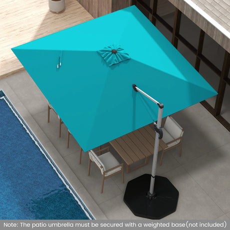 300cm Patio Cantilever Umbrella with 360 Rotation and Adjustable Tilt-Blue