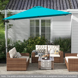 300cm Patio Cantilever Umbrella with 360 Rotation and Adjustable Tilt-Blue