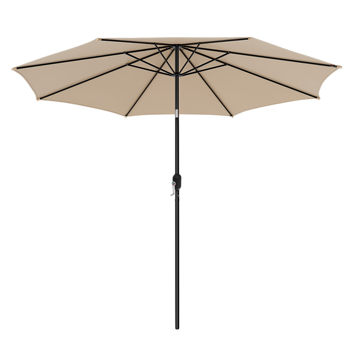 3M Patio Umbrella 8 Ribs with Tilt Mechanism and Crank Handle and Vented Top-Beige