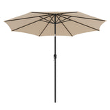 3M Patio Umbrella 8 Ribs with Tilt Mechanism and Crank Handle and Vented Top-Beige