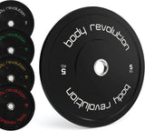 Body Revolution Olympic Bumper Plates Black 5 kg Pair