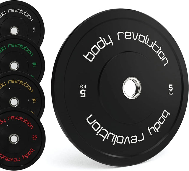 Body Revolution Olympic Bumper Plates Black 5 kg Pair