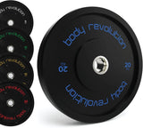Body Revolution Olympic Bumper Plates Black 20 kg Pair