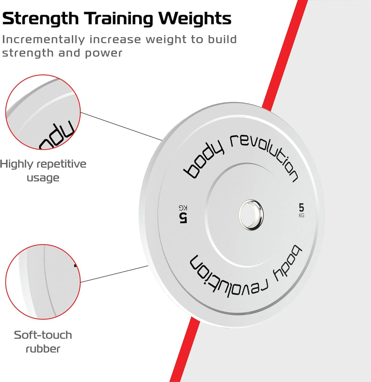 Body Revolution Olympic Bumper Plates Colour 5kg pair