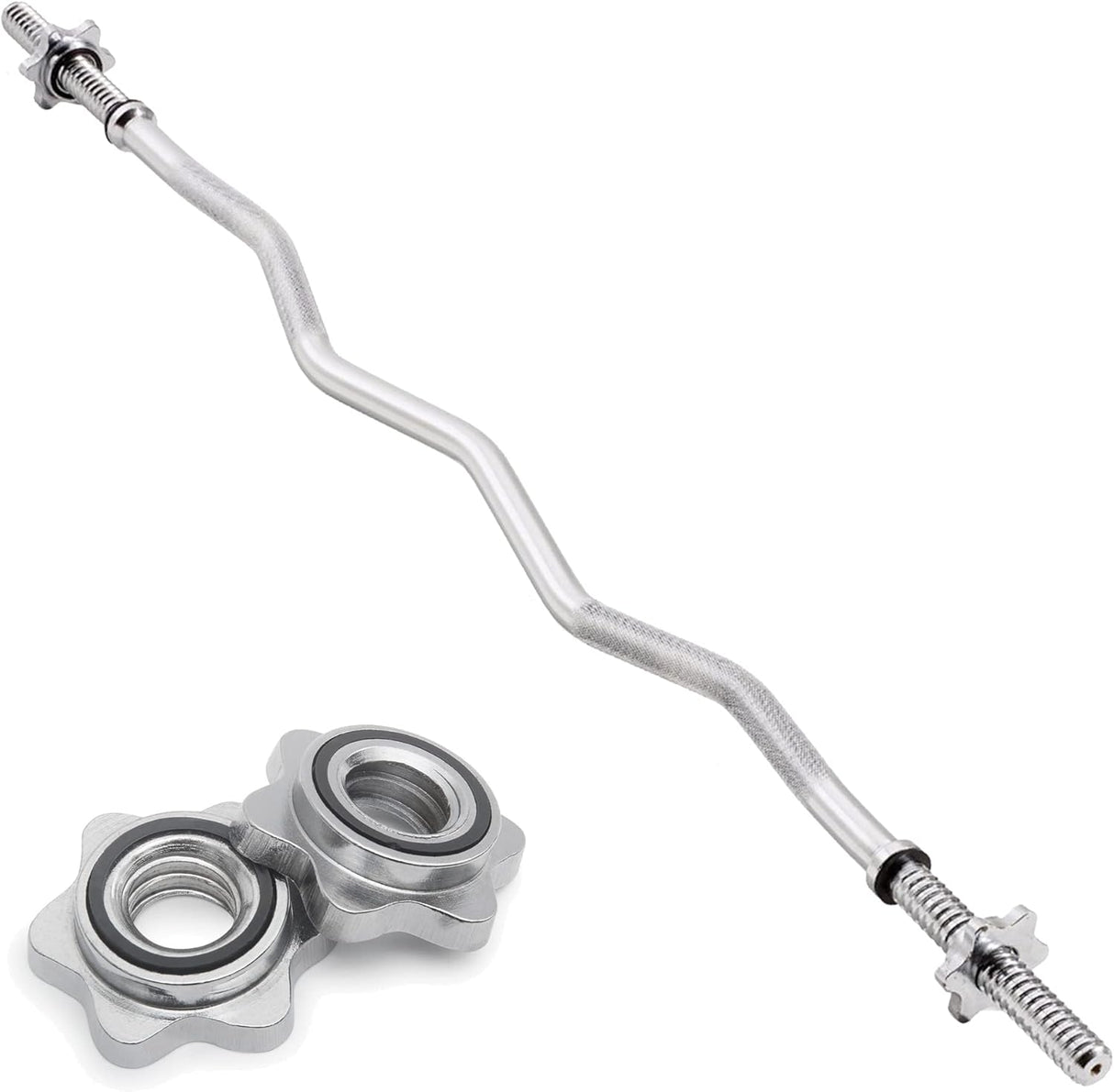 Body Revolution EZ 1" Barbell Bar 1.2m Spinlock Collar