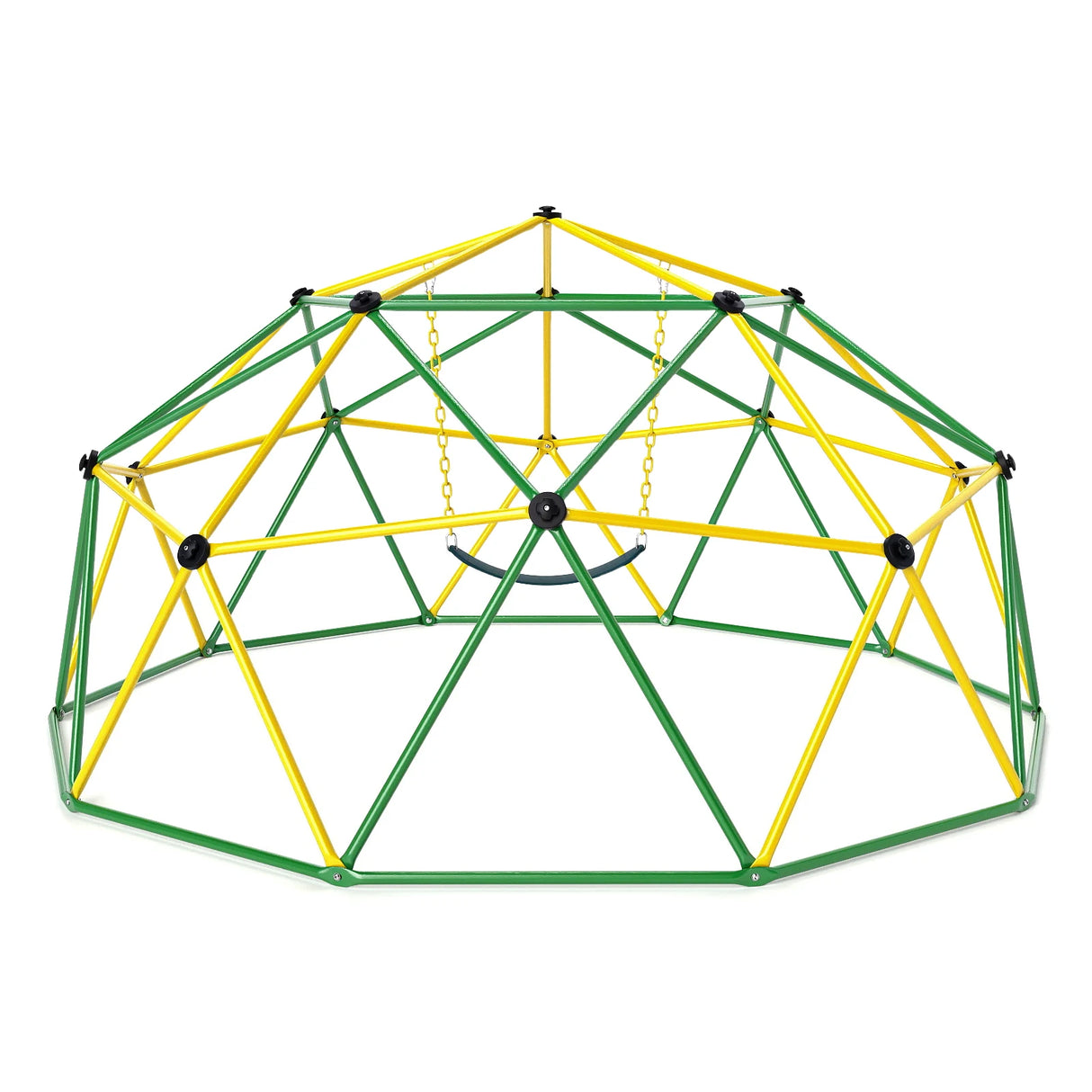 10 Feet Dome Climber with Swing and 800 Lbs Load Capacity-Green