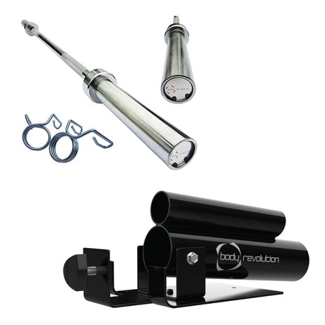 Body Revolution 5ft Barbell Bar & T-Bar Row Bundle