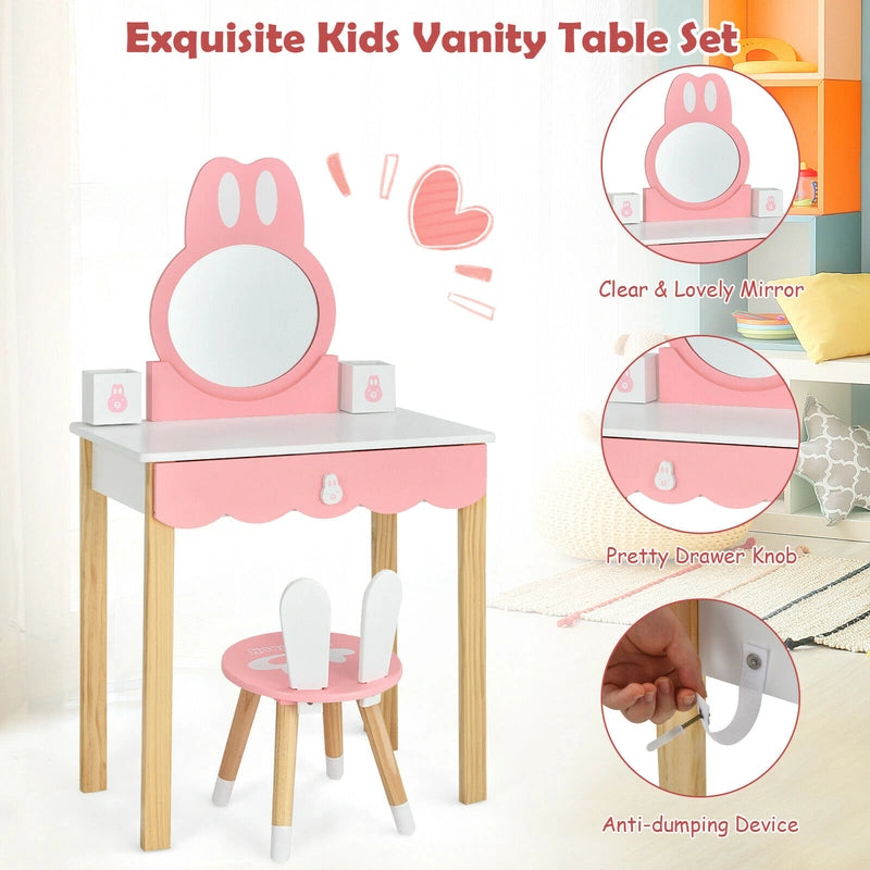 Makeup Vanity Dressing Table Set for Children