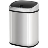 HOMCOM Stainless Steel Kitchen Sensor Dustbin Automatic Touchless Rubbish Garbage Waste Bin 58L Silver