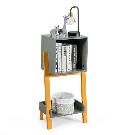 Nightstand End Table Side Table Freestanding Cabinet Utility Bookshelf