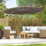 325 cm Outdoor Patio Umbrella with 360 Rotation-Brown