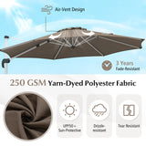 325 cm Outdoor Patio Umbrella with 360 Rotation-Brown