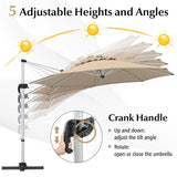 325 cm Outdoor Patio Umbrella with 360 Rotation-Beige